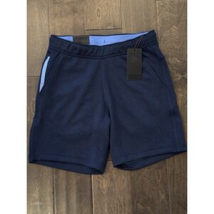 Motion NWT Mens Size S Navy Blue Performance Pocket Drawstiring 7" Inseam Shorts